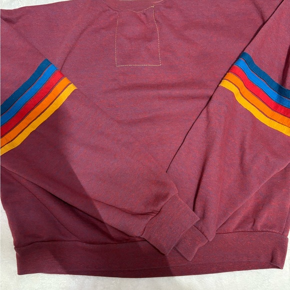Aviator Nation Rainbow Stripe Crewneck 🌈 💎 - Picture 3 of 6